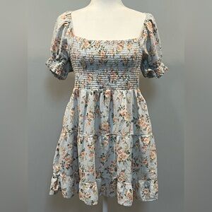 American Eagle Outfitters Floral Mini Dress - Blue and Pink